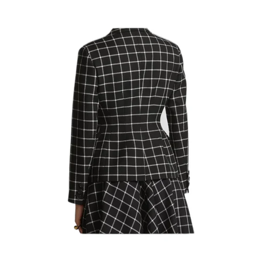 Checked Double-Breasted Jacket