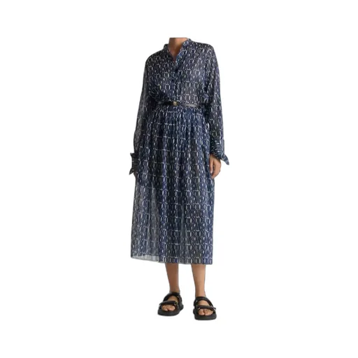 Pleated Mid-Length Skirt