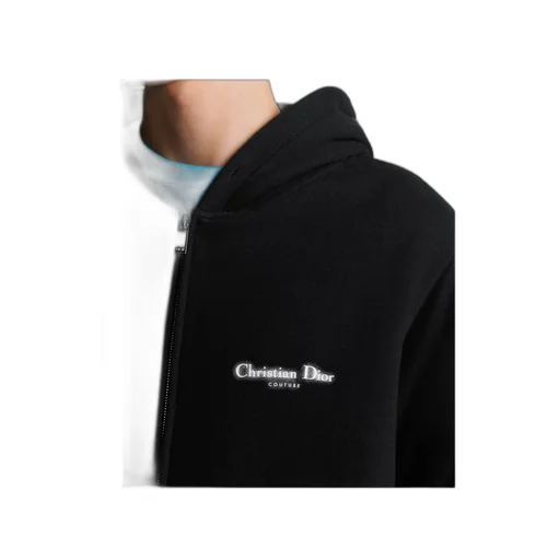 Couture Zipped Hooded Sweatshirt, Relaxed Fit