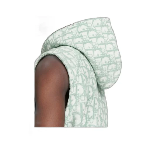 All-Over Logo Patterned Sleeveless Hoodie