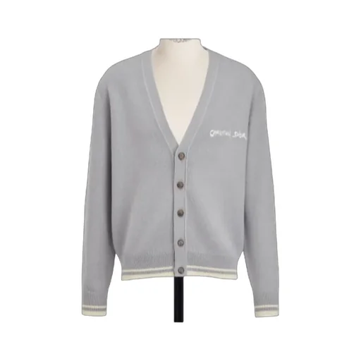 Logo Embroidered Button-Up Cardigan