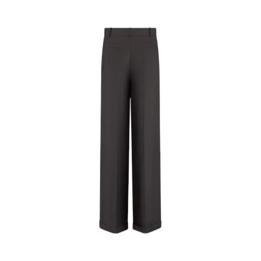 Belt Loop Wool Wide-Leg Pants