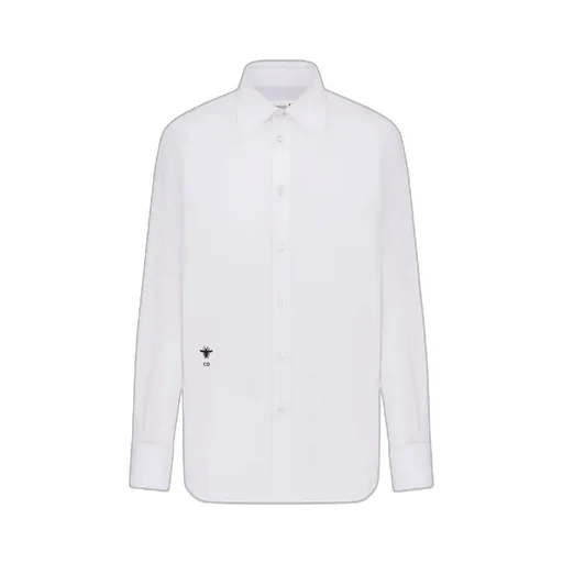 Logo Embroidered Button-Up Blouse