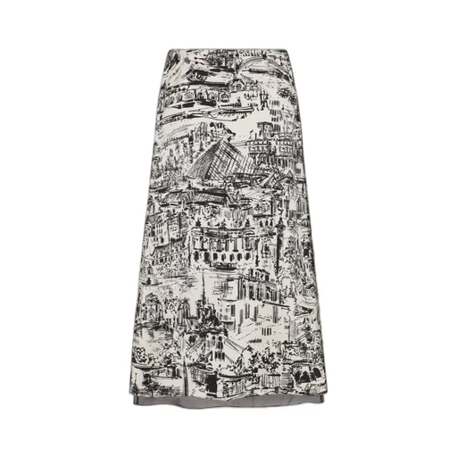Flared Mid-Length Skirt