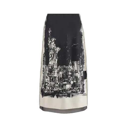 Flared Mid-Length Skirt