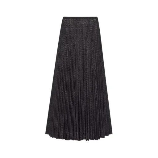 Pleated Mid-Length Skirt