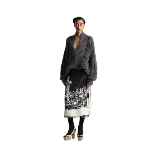 Flared Mid-Length Skirt