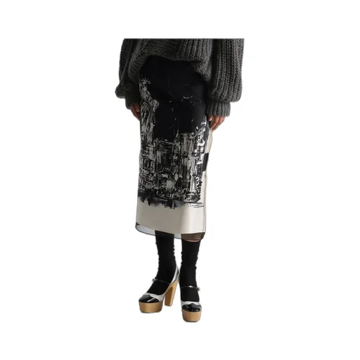 Flared Mid-Length Skirt