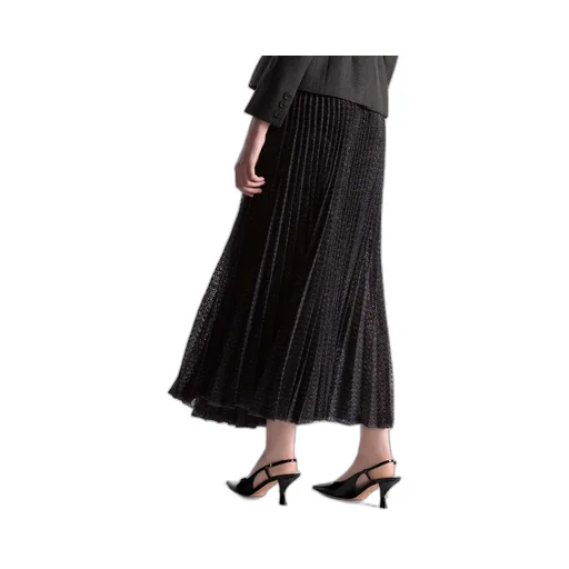 Pleated Mid-Length Skirt