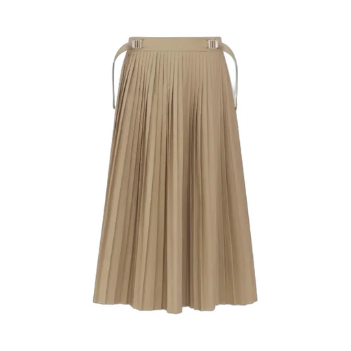 Pleated Mid-Length Skirt