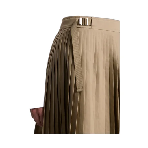 Pleated Mid-Length Skirt