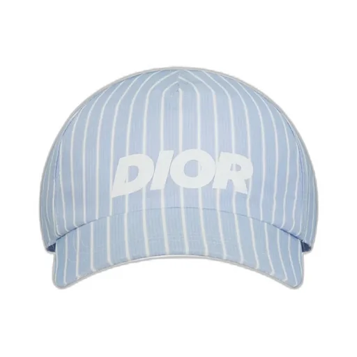 Logo Printed Striped Baseball Cap