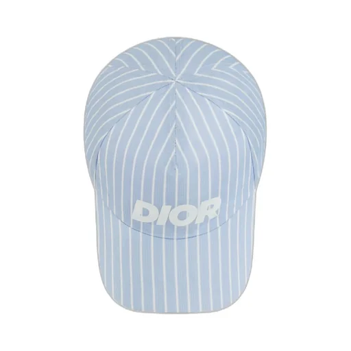 Logo Printed Striped Baseball Cap