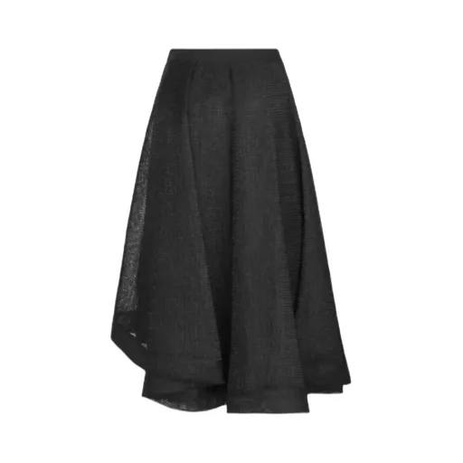 Pleated Asymmetrical Skirt