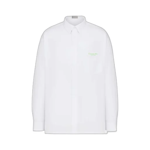 Christian Dior Couture Embroidered Poplin Shirt