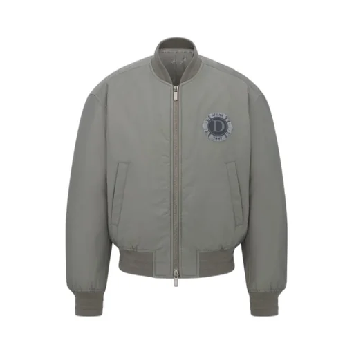 Logo Embroidered Bomber Jacket