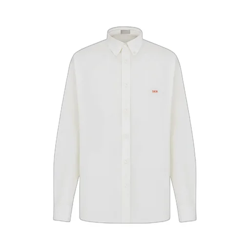 Logo Embroidered Long-Sleeved Shirt