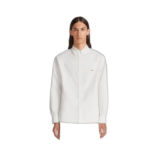 Logo Embroidered Long-Sleeved Shirt