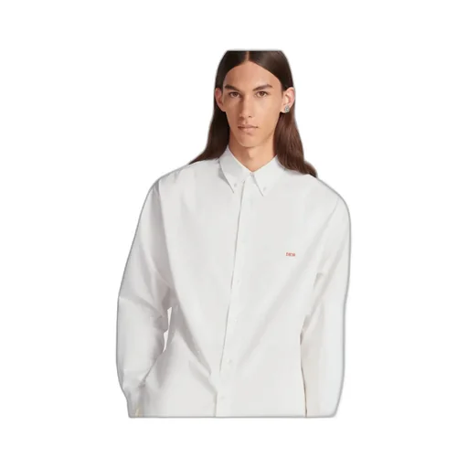 Logo Embroidered Long-Sleeved Shirt