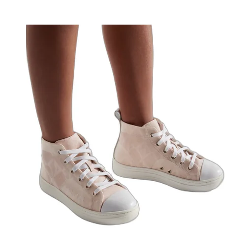 Round Toe High-Top Sneakers