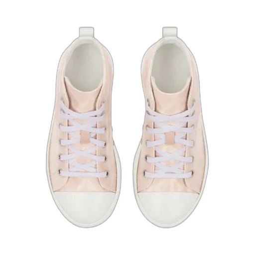Round Toe High-Top Sneakers