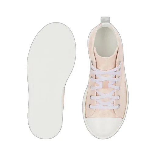 Round Toe High-Top Sneakers