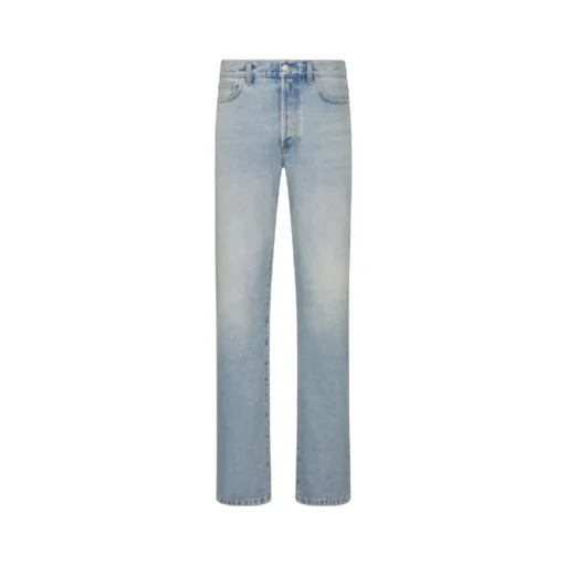 Logo Patch Straight Leg Jeans