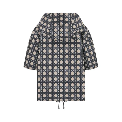 Macrocannage Short-Sleeved Hooded Short Anorak