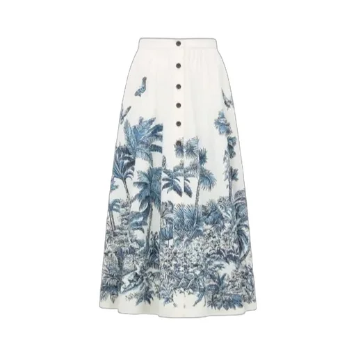Mid-Length Flared Skirt