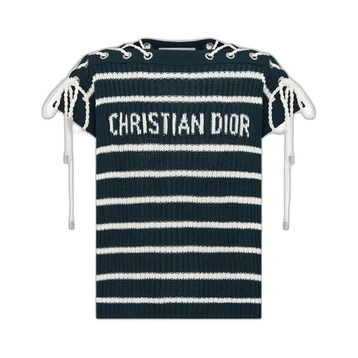 Dioriviera Sweater With Laced Cap Sleeves