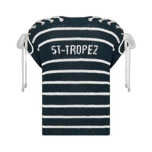 Dioriviera Sweater With Laced Cap Sleeves