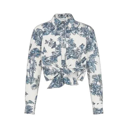 Dioriviera Cropped Tied Blouse