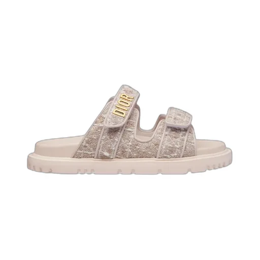 Dioract Logo Plaque Slip-On Sandals