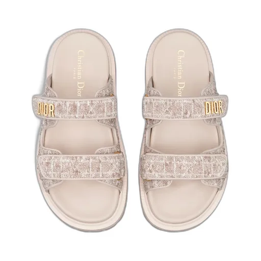 Dioract Logo Plaque Slip-On Sandals
