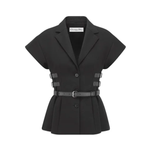 Short-Sleeved Belted Jacket