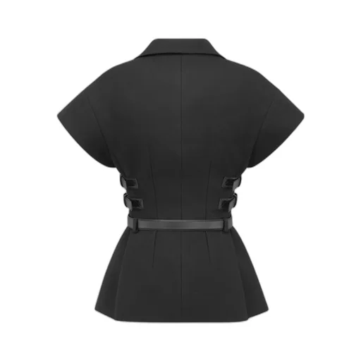 Short-Sleeved Belted Jacket