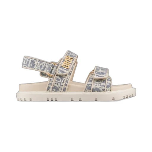 Dioract Logo Plaque Double-Strap Sandals
