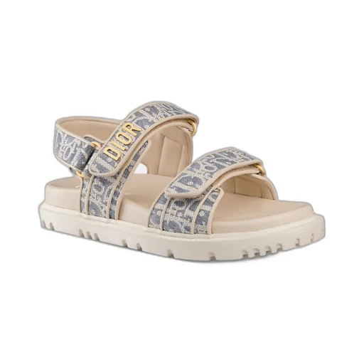 Dioract Logo Plaque Double-Strap Sandals