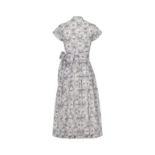 Mid-Length Dress With Tied Belt