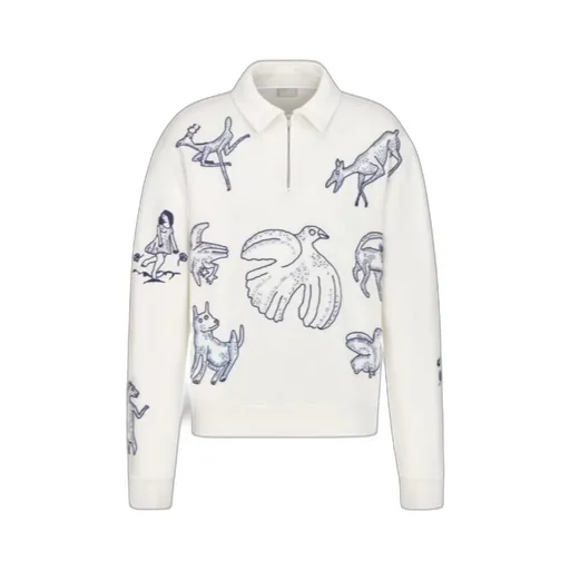 Sweatshirt With Zipped Collar