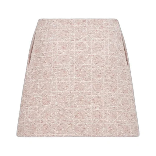 Macrocannage Flared Miniskirt