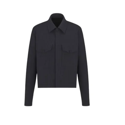 Stripped Collared Jacket