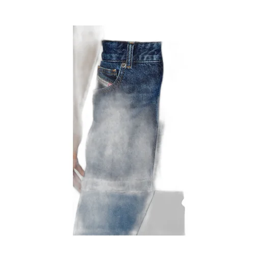 De-Ron Whiskering Effect Denim Mini Skirt