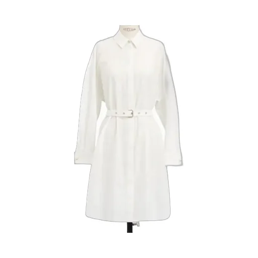 Belted Macrocannage Shirtdress