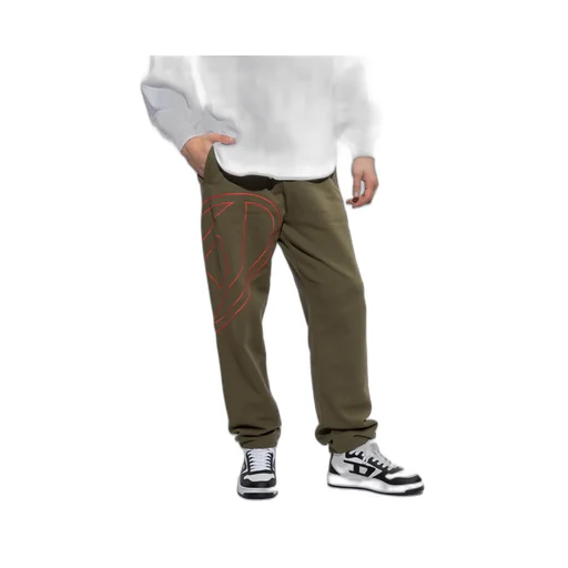 Oval-D Embroidered Elasticated Waist Track Pants