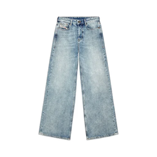 1996 D-Sire 09H57 Mid-Rise Distressed Wide-Leg Jeans