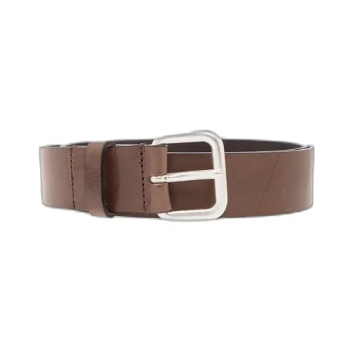 Oval-D Logo-Plaque Leather Belt
