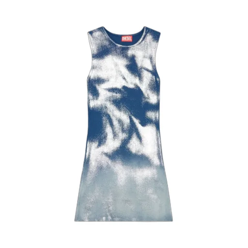 Metallic-Finish Cotton Dress