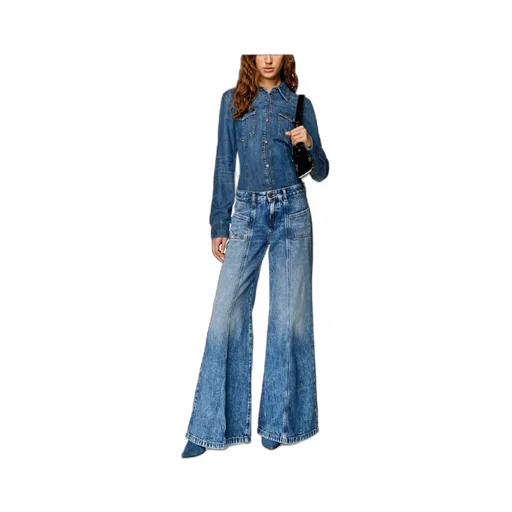 D-Akii Flared Panelled Jeans