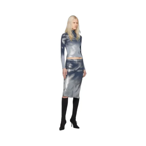 M-Ileen High Neck Metallic-Effect Jumper